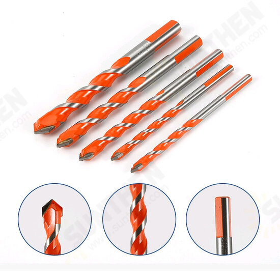 10Pcs 6/8mm Triangular Overlord Drill Metal Perforated Triangle Drill For Ceramic Tile And Glass Concrete Wall