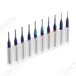 10pcs 0.6-1.0mm Blue NACO Coated PCB Bits Carbide Engraving Milling Cutter For CNC Tool Rotary Burrs 10pcs 0.6-1.0mm Blue NACO Coated PCB Bits Carbide Engraving Milling Cutter For CNC Tool Rotary Burrs