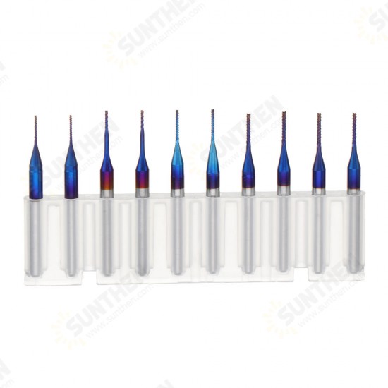 10pcs 0.6-1.0mm Blue NACO Coated PCB Bits Carbide Engraving Milling Cutter For CNC Tool Rotary Burrs 10pcs 0.6-1.0mm Blue NACO Coated PCB Bits Carbide Engraving Milling Cutter For CNC Tool Rotary Burrs