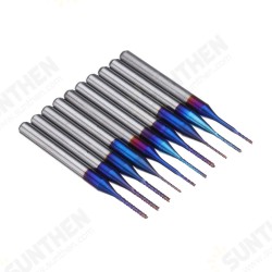 10pcs 0.6-1.0mm Blue NACO Coated PCB Bits Carbide Engraving Milling Cutter For CNC Tool Rotary Burrs 10pcs 0.6-1.0mm Blue NACO Coated PCB Bits Carbide Engraving Milling Cutter For CNC Tool Rotary Burrs