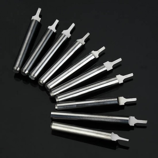 10pcs 1.0x3mm 3.175mm Shank Tungsten Steel Milling Cutter Engraving Bits