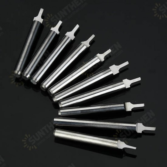 10pcs 1.0x3mm 3.175mm Shank Tungsten Steel Milling Cutter Engraving Bits