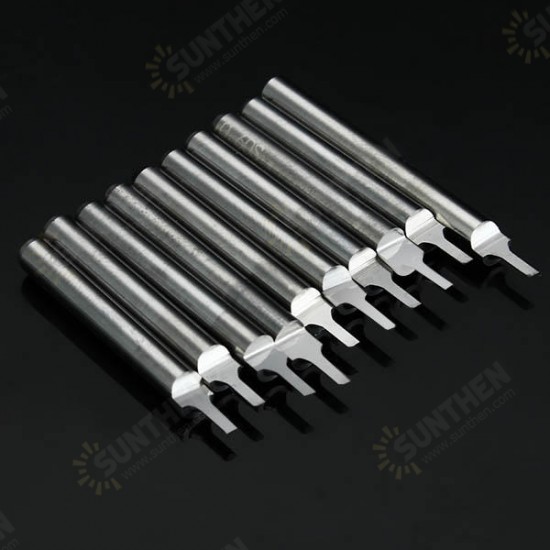 10pcs 1.0x3mm 3.175mm Shank Tungsten Steel Milling Cutter Engraving Bits