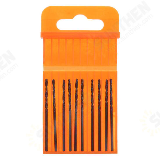 10pcs 1/1.5/2.0/2.5/3.5/4.0/4.5mm Twist Drill Bit Set HSS Straight Shank Twist Drill Bits