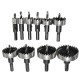10pcs 12/16/18/20/25/30/35/40/45/50mm HSS Hole Saw Cutter Set 12-50mm Metal Wood Alloy Drill Bit 10pcs 12/16/18/20/25/30/35/40/45/50mm HSS Hole Saw Cutter Set 12-50mm Metal Wood Alloy Drill Bit