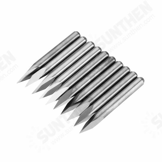 10pcs 15 Degree 0.1/0.2/0.3mm Tip 3.175mm Shank Engraving Bit CNC Tool