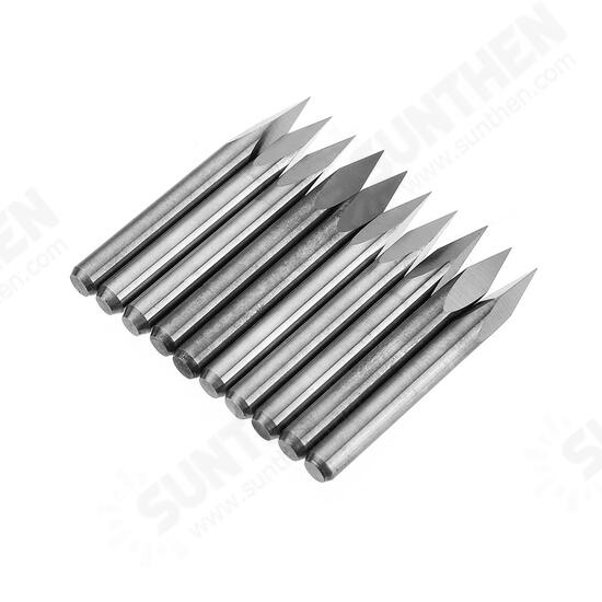 10pcs 15 Degree 0.1/0.2/0.3mm Tip 3.175mm Shank Engraving Bit CNC Tool