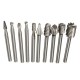 10pcs 1/8 Inch Shank Milling Rotary File Burrs Bit Set Wood Carving Rasps Router Bits Grinding Head