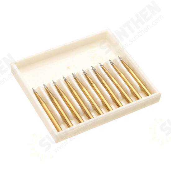 10pcs 19mm Dental Trimming Finishing Burs Titanium Tungsten Steel Drill Bits