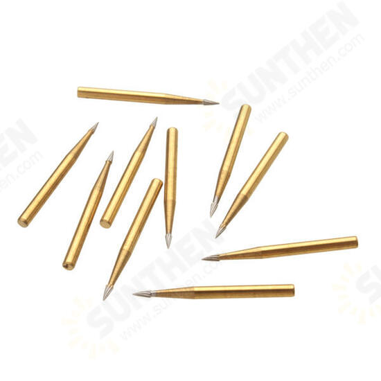 10pcs 19mm Trimming Finishing Burs Titanium Tungsten Steel Drill Bits