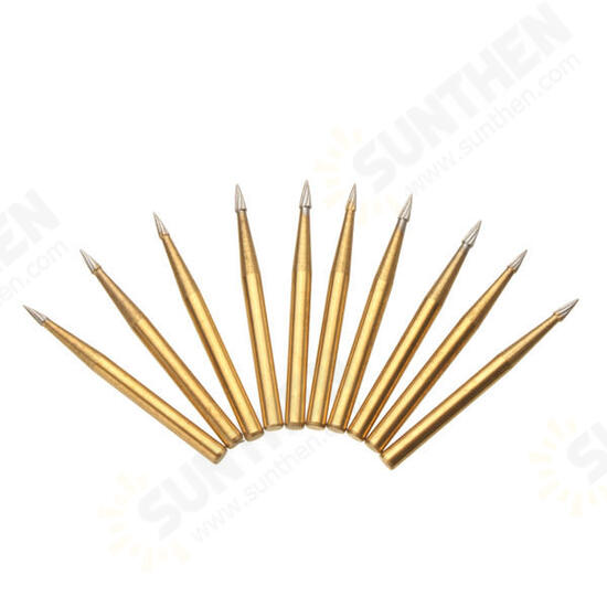 10pcs 19mm Trimming Finishing Burs Titanium Tungsten Steel Drill Bits