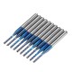 10pcs 2.2/2.4/2.5/3.0mm Blue NACO Coated PCB Bit Carbide Engraving Milling Cutter For CNC Tool Rotary Burrs