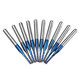 10pcs 2.2/2.4/2.5/3.0mm Blue NACO Coated PCB Bit Carbide Engraving Milling Cutter For CNC Tool Rotary Burrs