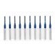 10pcs 2.2/2.4/2.5/3.0mm Blue NACO Coated PCB Bit Carbide Engraving Milling Cutter For CNC Tool Rotary Burrs