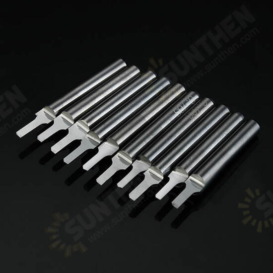 10pcs 3.175mm Shank 1.5x6mm Tungsten Steel Parallel Milling Cutter Engraving Bits