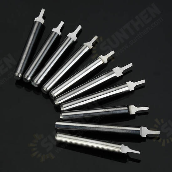 10pcs 3.175mm Shank 1.5x6mm Tungsten Steel Parallel Milling Cutter Engraving Bits