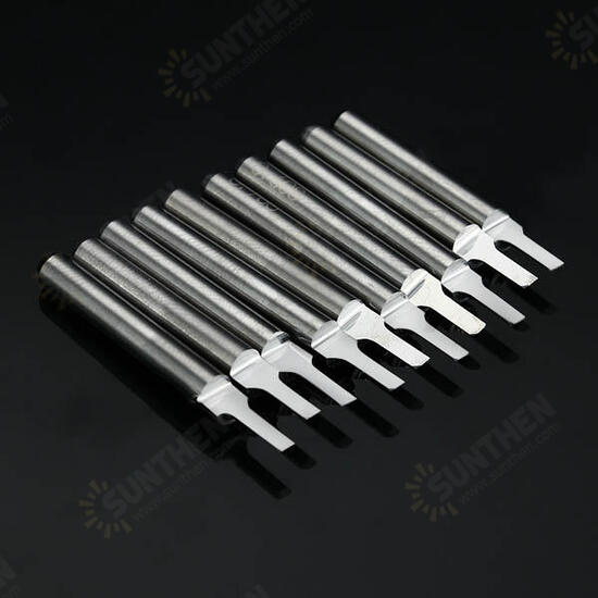 10pcs 3.175mm Shank 1.5x6mm Tungsten Steel Parallel Milling Cutter Engraving Bits