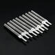 10pcs 3.175mm Shank 1.5x6mm Tungsten Steel Parallel Milling Cutter Engraving Bits