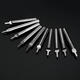 10pcs 3.175mm Shank 1.5x6mm Tungsten Steel Parallel Milling Cutter Engraving Bits