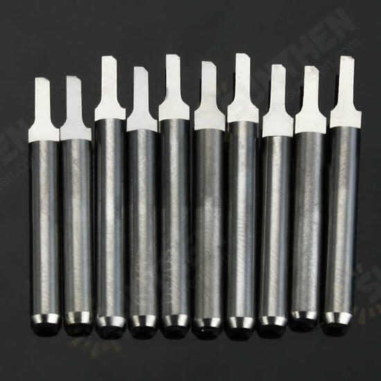 10pcs 3.175mm Shank 1.5x6mm Tungsten Steel Parallel Milling Cutter Engraving Bits