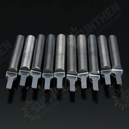 10pcs 3.175mm Shank 1.5x6mm Tungsten Steel Parallel Milling Cutter Engraving Bits