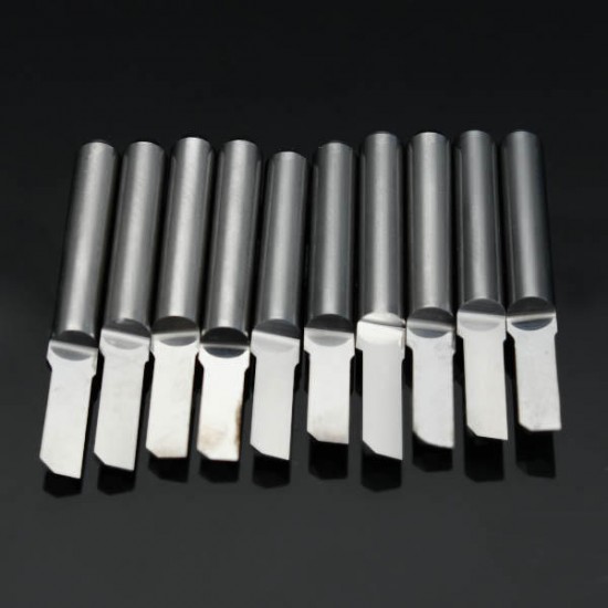 10pcs 3.175mm Shank 2.5x8mm Tungsten Steel Parallel Milling Cutter Engraving Bits