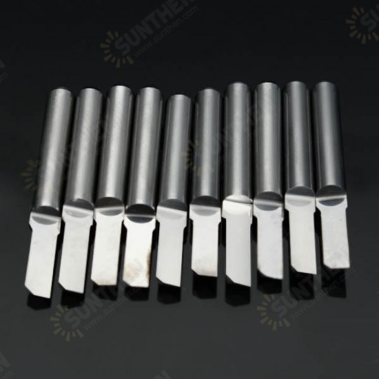 10pcs 3.175mm Shank 2.5x8mm Tungsten Steel Parallel Milling Cutter Engraving Bits