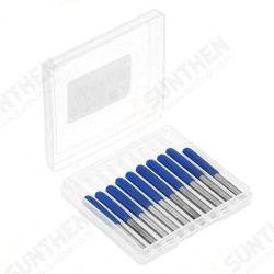 10pcs 3.175mm Shank 45 Degree 0.1/0.2/0.3mm Tip Tungsten Steel Engraving Bit CNC Tool