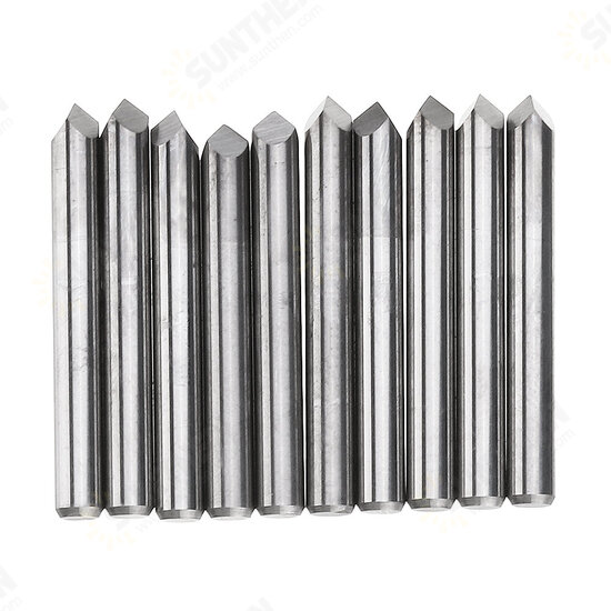 10pcs 3.175mm Shank 60 Degree 0.1/0.2/0.3mm Tip Tungsten Steel Engraving Bit CNC Tool