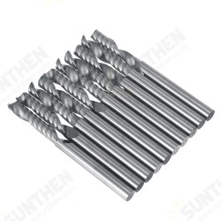 10pcs 3.175mm Single Flute End Mill Cutter Carbide CNC Router Bit Milling Cutter