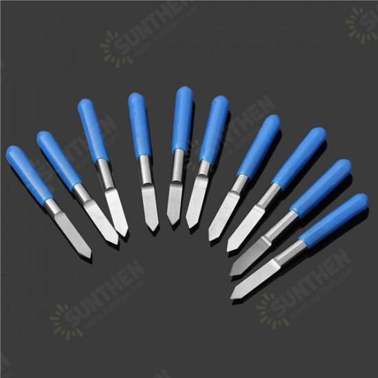 10pcs 60 Degree 0.3mm Tip 3.175mm Carbide PCB Engraving Bits End Mill Cutter CNC Router Tool