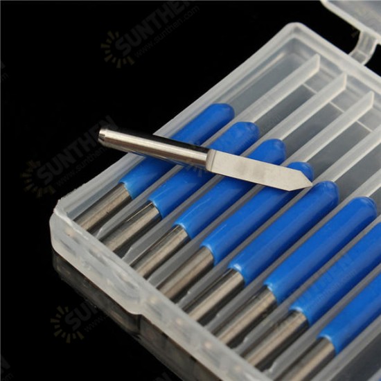 10pcs 60 Degree 0.3mm Tip 3.175mm Carbide PCB Engraving Bits End Mill Cutter CNC Router Tool 10pcs 60 Degree 0.3mm Tip 3.175mm Carbide PCB Engraving Bits End Mill Cutter CNC Router Tool