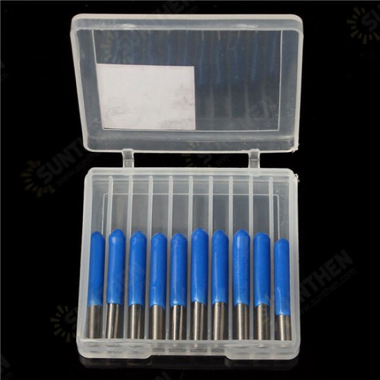 10pcs 60 Degree 0.3mm Tip 3.175mm Carbide PCB Engraving Bits End Mill Cutter CNC Router Tool 10pcs 60 Degree 0.3mm Tip 3.175mm Carbide PCB Engraving Bits End Mill Cutter CNC Router Tool