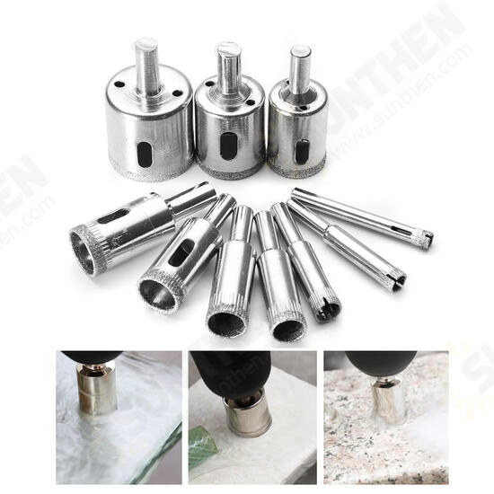 10pcs 6mm-32mm Diamond Hole Saw Set Tile Ceramic Glass Porcelain Marble Hole Saw Cutter