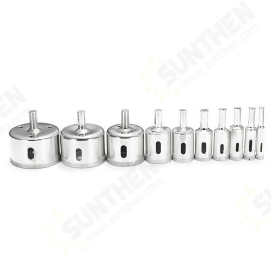 10pcs Diamond Hole Saw Set Tile Ceramic Glass Porcelain Marble 8mm-50mm Hole Saw Drill Bit 10pcs Diamond Hole Saw Set Tile Ceramic Glass Porcelain Marble 8mm-50mm Hole Saw Drill Bit