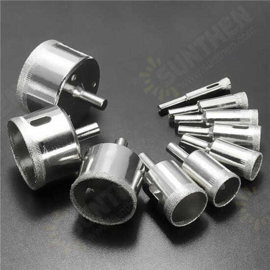10pcs Diamond Hole Saw Set Tile Ceramic Glass Porcelain Marble 8mm-50mm Hole Saw Drill Bit 10pcs Diamond Hole Saw Set Tile Ceramic Glass Porcelain Marble 8mm-50mm Hole Saw Drill Bit