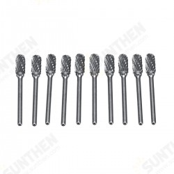 10pcs Double-striped Tungsten Steel Solid Carbide Burrs Rotary File Tools Drill Bits Kit 10pcs Double-striped Tungsten Steel Solid Carbide Burrs Rotary File Tools Drill Bits Kit