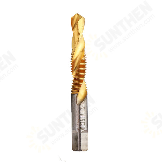 10pcs M3-10 Countersink Drill Bit HSS Titanium Coating M3/4/5/6/8/10 Tapping Chamfering Drill Machine Thread Tap