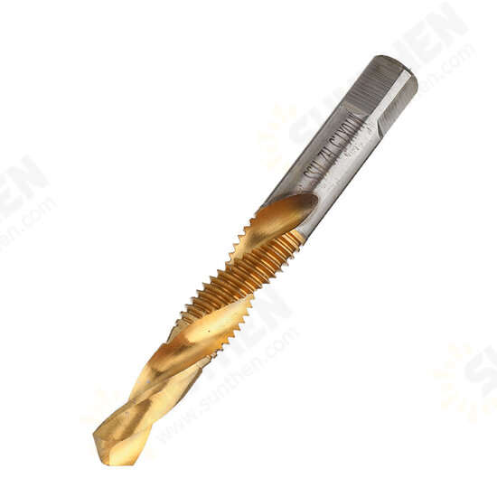 10pcs M3-10 Countersink Drill Bit HSS Titanium Coating M3/4/5/6/8/10 Tapping Chamfering Drill Machine Thread Tap