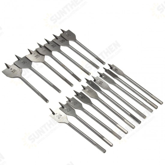 11-38mm Wood Flat Drill Bits Hex Shank Wood Working Spade Drill Bits 11-38mm Wood Flat Drill Bits Hex Shank Wood Working Spade Drill Bits