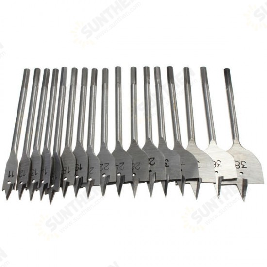 11-38mm Wood Flat Drill Bits Hex Shank Wood Working Spade Drill Bits