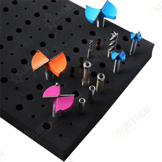 110 Holes EVA Router Bit Tray Drill Bit Milling Cutter Storage Box Organize Storage Boxes