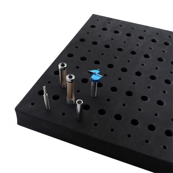 110 Holes EVA Router Bit Tray Drill Bit Milling Cutter Storage Box Organize Storage Boxes
