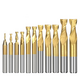 11pcs 2-12 HSS Milling Cutter 2 Flute Spiral End Mill for Wood Metal Aluminum Milling Tool CNC Router Bit 11pcs 2-12 HSS Milling Cutter 2 Flute Spiral End Mill for Wood Metal Aluminum Milling Tool CNC Router Bit
