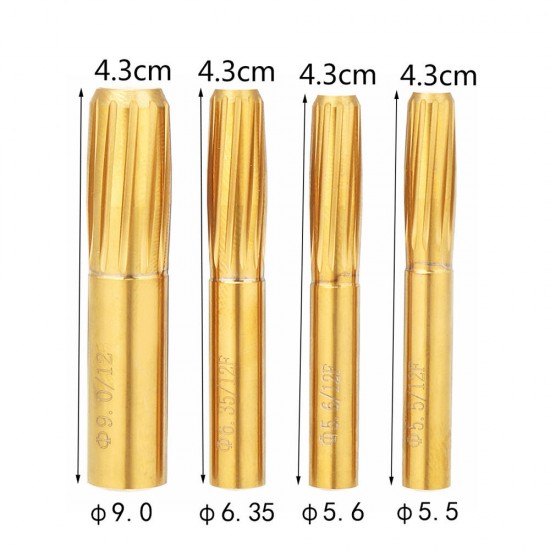 12 Flutes 5.5mm-9.0mm Rifling Button Hard Alloy Chamber Helical Machine Reamer Tool