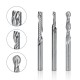 12 Pcs Carbide End Mill Cutter 1/8inch Cnc Router Bits Double Flute Tools 1 Flute Single Edged Milling Cutter