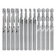 12 Pcs Carbide End Mill Cutter 1/8inch Cnc Router Bits Double Flute Tools 1 Flute Single Edged Milling Cutter