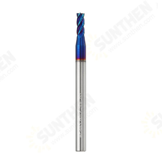 1/2/3/4mm Ball Nose 4 Flutes Milling Cutter R0.2-R1.0 Nano Blue Coating Carbide End Mill