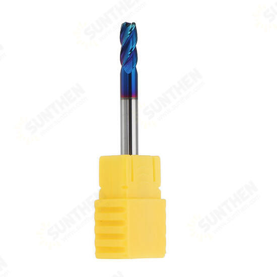 1/2/3/4mm Ball Nose 4 Flutes Milling Cutter R0.2-R1.0 Nano Blue Coating Carbide End Mill