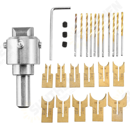 13/16/24Pcs Wooden Bead Maker Beads Drill Bit Milling Cutter Set Woodworking Tool Kit 13/16/24Pcs Wooden Bead Maker Beads Drill Bit Milling Cutter Set Woodworking Tool Kit